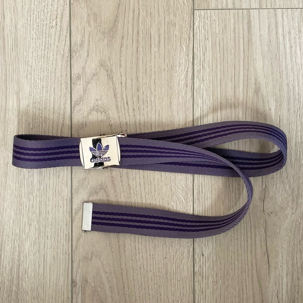 Adidas Vintage Purple Belt with Old School Buckle - M